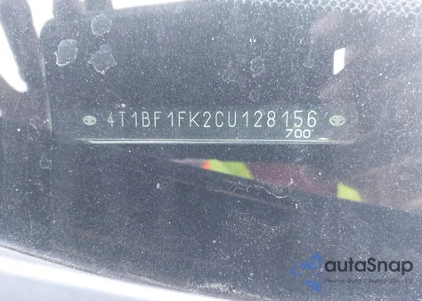 2012 Toyota Camry Le from USA, damaged, VIN 4T1BF1FK2CU128156